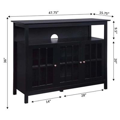 Big Sur Deluxe Storage Cabinets And Shelf TV Stand For TVs Up To 48" - Breighton Home 10 Big Sur Deluxe Storage Cabinets And Shelf TV Stand For TVs Up To 48" - Breighton Home - Image 8