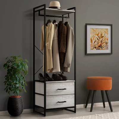 Sorbus Clothing Rack With Drawers Garment Stand Dresser Gray 3 Sorbus Clothing Rack With Drawers Garment Stand Dresser Gray