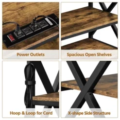 Yaheetech 55 Inch Industrial TV Stand 3-Layer TV Shelf 14 Yaheetech 55 Inch Industrial TV Stand 3-Layer TV Shelf -Homcom Furniture Shop GUEST 82467537 3acd 4db9 b24d 2938845f9ff1