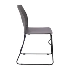 Emma And Oliver Heavy Duty 660 Lb. Capacity Ergonomic Polypropylene Stack Chair With Perforated Back And Steel Sled Base -Homcom Furniture Shop GUEST 85cea7ce 1ae9 4dc4 9a89 6237c0ea74d0