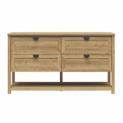 Primrose Wide 4 Drawer Dresser With Lower Shelf - Mr. Kate -Homcom Furniture Shop GUEST 86264a0e 7a41 4ecd 8857 f98758cb3e46