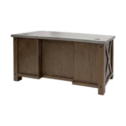68" Jasper Double Pedestal Desk Brown - Martin Furniture -Homcom Furniture Shop GUEST 86e40874 a7a4 4d63 bed0 ed5246525dab