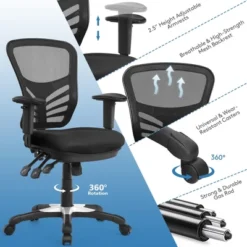Costway Mesh Office Chair 3-Paddle Computer Desk Chair W/ Adjustable Seat -Homcom Furniture Shop GUEST 872c8364 48c8 4539 b538 f9f654319bea