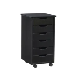 Cary 6 Drawer Rolling Storage Cart - Linon -Homcom Furniture Shop GUEST 8810eae0 f628 4bcc 83a3 8ca6d0b04bfd