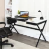 Costway Computer Desk Writing Study Laptop Table W/ Drawer & Storage Bag WalnutBlack -Homcom Furniture Shop GUEST 88cee6c8 4cc8 4a91 af9a 1f1bf803747f