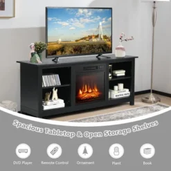 Costway 58'' 2-Tier Fireplace TV Stand W/18'' 1400W Electric Fireplace 65'' -Homcom Furniture Shop GUEST 88e75f7b a091 4a28 820b 378f43992052