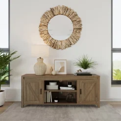 65-inch TV Stand – 2-Door Entertainment Center, Adjustable Media Console Shelves, Cable Management And Farmhouse Style By Lavish Home (Gray Woodgrain) 13 65-inch TV Stand – 2-Door Entertainment Center, Adjustable Media Console Shelves, Cable Management And Farmhouse Style By Lavish Home (Gray Woodgrain) -Homcom Furniture Shop GUEST 8bc6a4dd 1d55 4084 a7ac deacf5d77e77