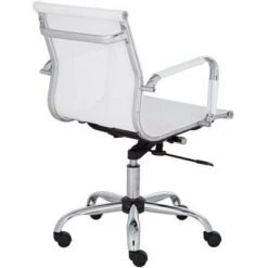 Studio 55D Lealand White And Chrome Low Back Desk Chair 12 Studio 55D Lealand White And Chrome Low Back Desk Chair -Homcom Furniture Shop GUEST 8bd7d058 5566 47df b574 defdb762020b