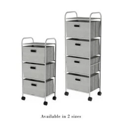 Lavish Home 4-Drawer Fabric Dresser Cart, Gray 10 Lavish Home 4-Drawer Fabric Dresser Cart, Gray -Homcom Furniture Shop GUEST 8c3803c4 44f4 4375 954a 1049b82f362f