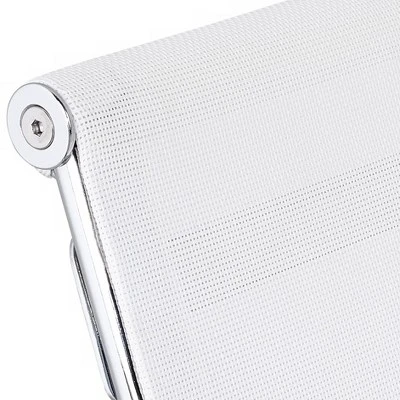 Studio 55D Lealand White And Chrome Low Back Desk Chair 7 Studio 55D Lealand White And Chrome Low Back Desk Chair - Image 5