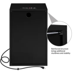 Yaheetech Tall Bedside Table End Table With Charging Station, Black -Homcom Furniture Shop GUEST 8dcc1907 b55a 41f8 ba69 bee2852d2e43