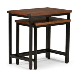 2pc Rhonda Solid Mango Wood Nesting Side Table - Wyndenhall -Homcom Furniture Shop GUEST 8e0f3803 a679 487f afe9 685abd7b2552