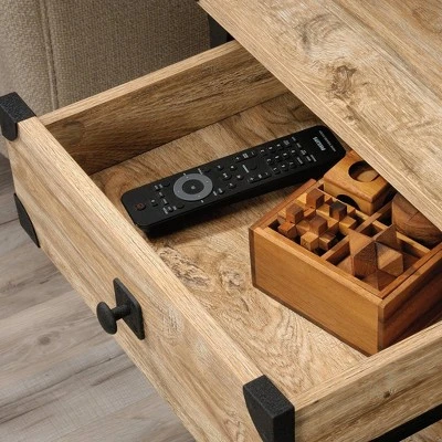 Steel River Side Table Distressed Brown - Sauder 5 Steel River Side Table Distressed Brown - Sauder - Image 3