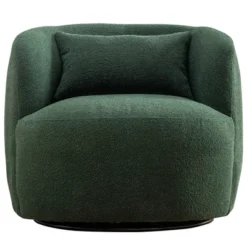Boucle Upholstered Swivel Armchair - Kinwell -Homcom Furniture Shop GUEST 8f1315d1 354f 45a4 af11 6a667b0cfc48