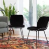 Elama 2 Piece Velvet Tufted Chair In Black With Black Metal Legs 1 Elama 2 Piece Velvet Tufted Chair In Black With Black Metal Legs -Homcom Furniture Shop GUEST 8f96a831 981b 4907 ab9e 48b673d6df97