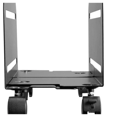 Monoprice Steel Computer Case CPU Tower Mobile Stand - Black Powder-Coated Steel Construction - Workstream Collection 3 Monoprice Steel Computer Case CPU Tower Mobile Stand - Black Powder-Coated Steel Construction - Workstream Collection