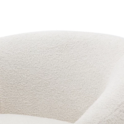 Modern Accent Chair, Teddy Short Plush Particle Velvet Armchair With Ottoman-ModernLuxe 7 Modern Accent Chair, Teddy Short Plush Particle Velvet Armchair With Ottoman-ModernLuxe - Image 5