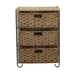 Household Essentials 3 Drawer Chest Rattan -Homcom Furniture Shop GUEST 9350c6fb 42d3 4dc3 8242 d9eaefe7385c