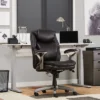 AIR Health & Wellness Managers Chair Black Leather - Serta