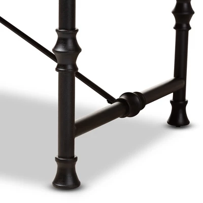 Baxton Studio Verdin Wood Finished Criss Cross Desk Bronze - BaxtonStudio 4 Baxton Studio Verdin Wood Finished Criss Cross Desk Bronze - BaxtonStudio - Image 2