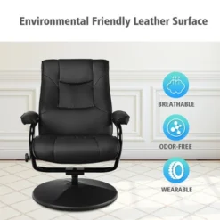 Costway Recliner Chair Swivel PU Leather Lounge Accent Armchair W/ Ottoman Black 17 Costway Recliner Chair Swivel PU Leather Lounge Accent Armchair W/ Ottoman Black -Homcom Furniture Shop GUEST 940bd12f 60bb 4b99 8dcf dcf4ce0da799