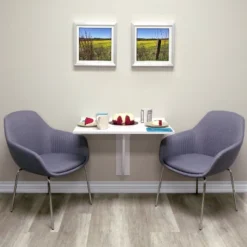 30" X 21.5" Wall Mounted Folding Table And Computer Desk White - InPlace -Homcom Furniture Shop GUEST 94228fdb 7418 4119 8a28 54a67e530dc8