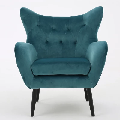 Alyssa New Velvet Armchair - Christopher Knight Home 8 Alyssa New Velvet Armchair - Christopher Knight Home - Image 6