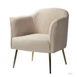 Velvet Barrel Chair With Goden Base Contemporary And Classic Velvet Accent Chair For Living Room | Karat Home -Homcom Furniture Shop GUEST 970f2eca 82ff 4f59 b43e 4397f6bea9ac
