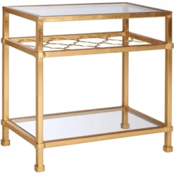 Hanzel Gold Leaf Glass Side Table - Gold - Safavieh 12 Hanzel Gold Leaf Glass Side Table - Gold - Safavieh -Homcom Furniture Shop GUEST 972a5b44 da8a 4946 a4cd 2609a0c3ad08