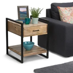 20" Lawson Wood End Table Natural - WyndenHall