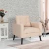 Modern Accent Armchair Upholstered Single Sofa Chair W/ 2-Side Pockets NavyBeigeGrey -Homcom Furniture Shop GUEST 989e34fc 5d05 495d ad86 bc15507f57d2