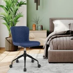 Costway Mid Back Armless Office Chair Adjustable Swivel Linen Task Chair 17 Costway Mid Back Armless Office Chair Adjustable Swivel Linen Task Chair -Homcom Furniture Shop GUEST 98dd3736 dac2 4eab a690 c3a4b34a0bac