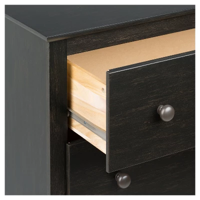 Monterey 5 Drawer Dresser Washed Black - Prepac 5 Monterey 5 Drawer Dresser Washed Black - Prepac - Image 3