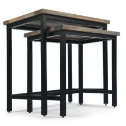 2pc Rhonda Solid Mango Wood Nesting Side Table - Wyndenhall -Homcom Furniture Shop GUEST 9ae48376 06a9 4de8 a098 84d24ccc9515