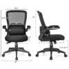 Costway Mesh Office Chair Adjustable Height&Lumbar Support Flip Up Armrest Black 1 Costway Mesh Office Chair Adjustable Height&Lumbar Support Flip Up Armrest Black -Homcom Furniture Shop GUEST 9b423d66 2369 4b95 be2b bcb5f3693a9e