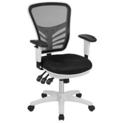 Emma And Oliver Mid-Back Mesh Triple Paddle Swivel Ergonomic Office Chair With Adjustable Arms -Homcom Furniture Shop GUEST 9c4e9275 d2d5 4166 b9dd 176f0893c295