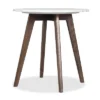 20" Gabrielle Marble Round Side Table Walnut - Poly & Bark