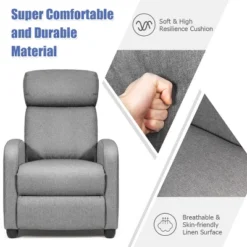 Recliner Massage Chair, Ergonomic Adjustable Single Sofa With Padded Seat Grey -Homcom Furniture Shop GUEST 9e423769 9c91 4732 ac6b a78cd0f8a886