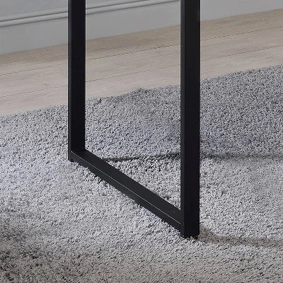 Eriboll Writing Desk With 1 Drawer And USB Plug Sand Black/Natural Tone - HOMES: Inside + Out 8 Eriboll Writing Desk With 1 Drawer And USB Plug Sand Black/Natural Tone - HOMES: Inside + Out - Image 6