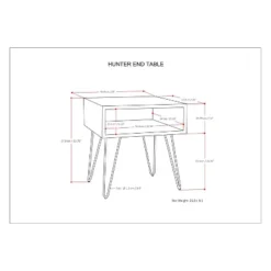 22" Moreno Solid Mango Wood End Table Natural - WyndenHall -Homcom Furniture Shop GUEST 9f0582c7 f104 4276 b0ab 74bef469e0b7