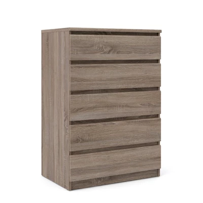 Wood Scottsdale 5 Drawer Chest In Truffle Gray-Tvilum 3 Wood Scottsdale 5 Drawer Chest In Truffle Gray-Tvilum