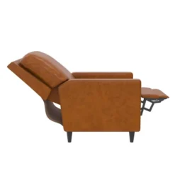 Lana Pushback Recliner Living Room Accent Chair Camel Faux Leather - Novogratz -Homcom Furniture Shop GUEST a0a86af7 807f 45fc bb95 aaaaf1ef87e3
