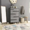 Mericalo 5 Drawer Staggered Chest Vintage Gray Oak - MiBasics -Homcom Furniture Shop GUEST a0f1fb92 0633 4503 9b77 0d4919a31ba3