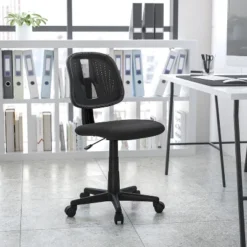 Emma And Oliver Mid-Back Mesh Swivel Task Office Chair With Pivot Back