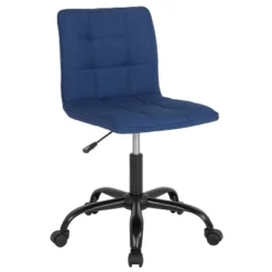 Emma And Oliver Home Office Armless Task Office Chair With Tufted Back/Seat -Homcom Furniture Shop GUEST a15415c8 fc60 483a 9797 36d4a1ea3b44
