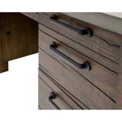 68" Jasper Double Pedestal Desk Brown - Martin Furniture -Homcom Furniture Shop GUEST a3da223d 5dad 4b39 b42d 4f6bf320c4f9