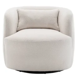 Boucle Upholstered Swivel Armchair - Kinwell -Homcom Furniture Shop GUEST a4f31947 9c05 4270 9777 8036018c74c2