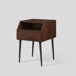 Modern 1 Drawer Angled Side Table - Saracina Home -Homcom Furniture Shop GUEST a6f81268 121a 4c90 8210 8fa356ee1344