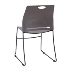 Emma And Oliver Heavy Duty 660 Lb. Capacity Ergonomic Polypropylene Stack Chair With Perforated Back And Steel Sled Base -Homcom Furniture Shop GUEST a78906b7 3c0b 4858 9f74 c3323333460e
