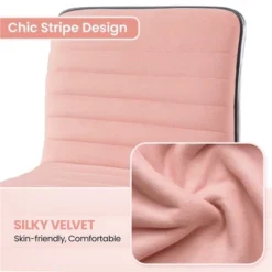 Yaheetech Velvet Low Back Armless Desk Chair Office Chair With Wheels 14 Yaheetech Velvet Low Back Armless Desk Chair Office Chair With Wheels -Homcom Furniture Shop GUEST a7de2d63 953b 4e55 8426 f5d3911ab21d